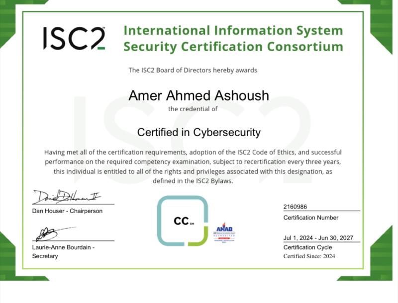 CertifiedInCybersecurity